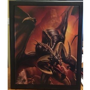 HANGING DRAGON RAID FRAMED TILE
